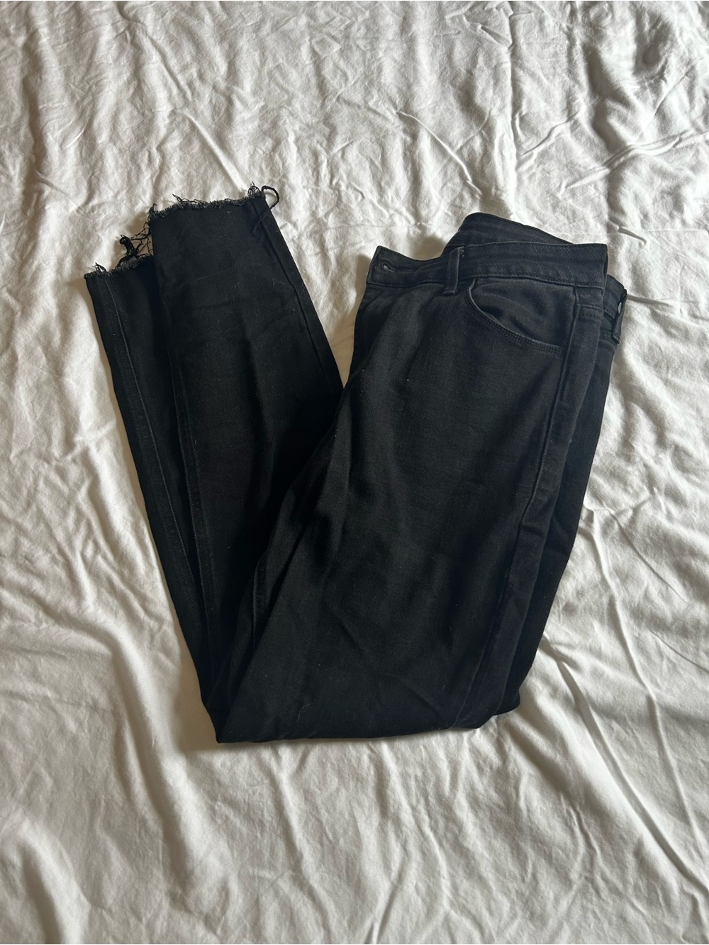 Old Navy Black Skinny Jeans with Raw Hem